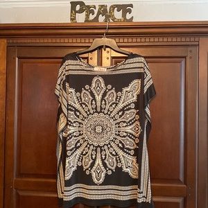 Handkerchief Top ~ black and white